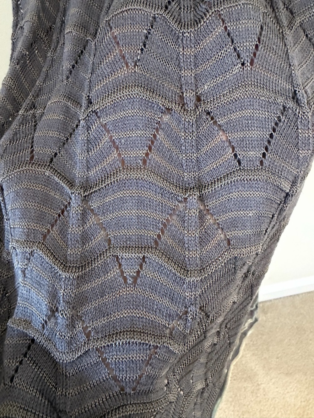M Missoni Knit Dress Gray Ribbed Fit & Flare Italian Designer Elegant Timeless - Picture 7 of 10